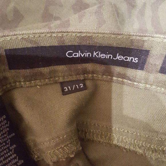 Calvin Klein Jeans Ultimate Skinny Camo Print Stretch Jeans Size 31/12 - Picture 13 of 15